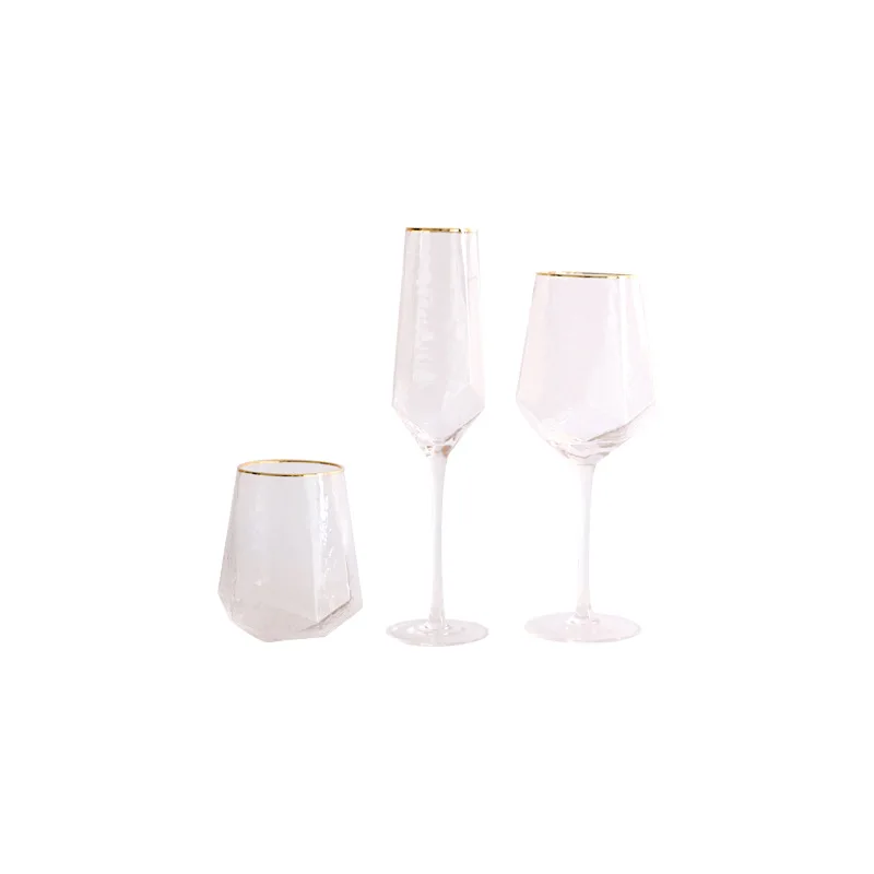Kūrybos Portsble Vyno Taurė Deimanto Formos Kalti Oprawie Šiaurės Rretro Kristalų Goblet Oprawie Šampano Stiklo Diamond Stiklo