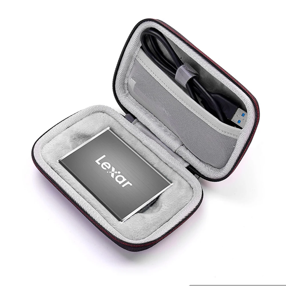 2019 Naujausias Sunku EVA, Vežančių Saugojimo Dangtelis Atveju Lexar SL100 Nešiojamas 240GB 512 GB SSD USB 3.1 Išorinio Kietojo kūno Diskai