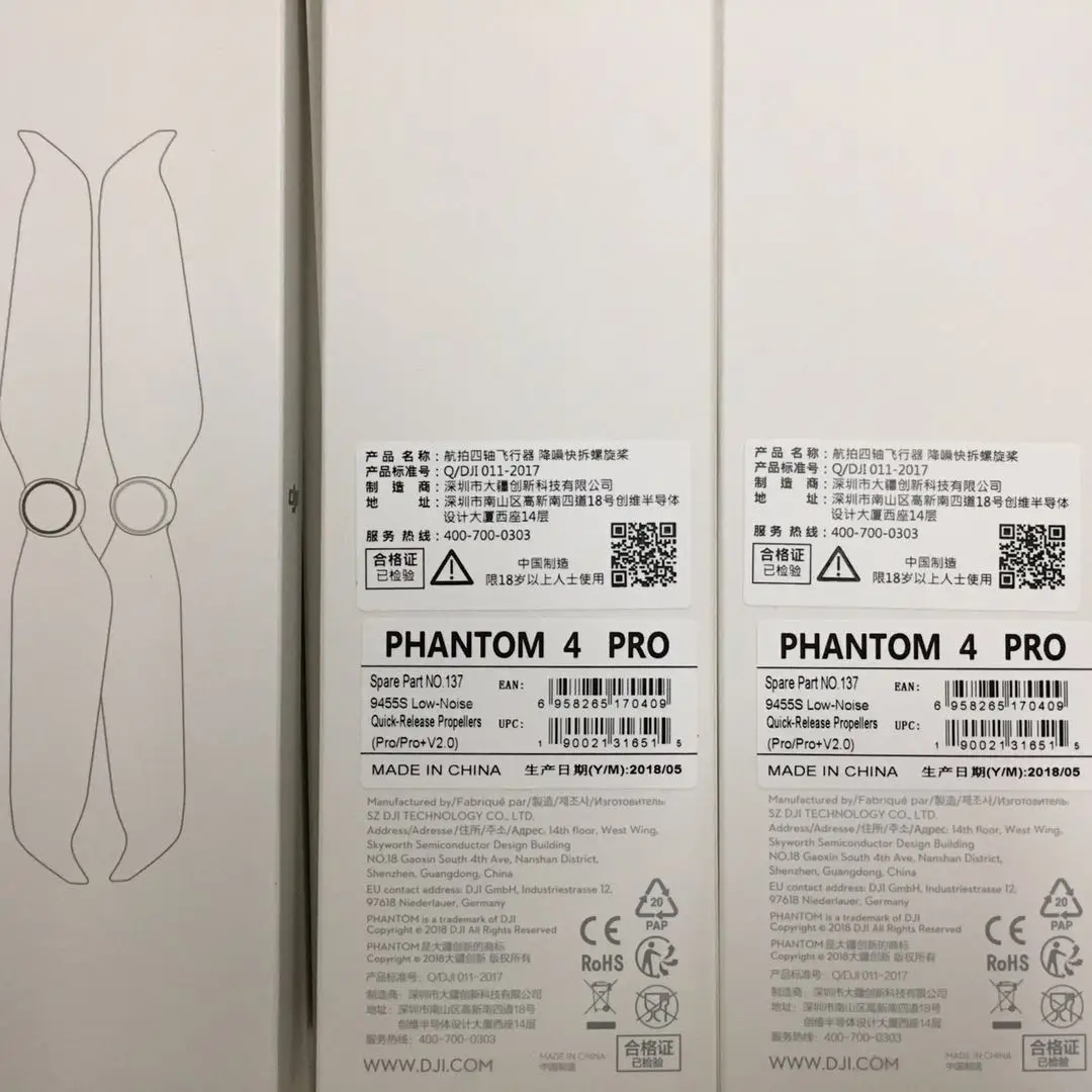 Atsargų DJI Phantom 4 Pro Series Mažai Triukšmo Sraigtai už DJI Phantom 4 Pro V2.0 / Phantom 4 Pro / Phantom 4 Papildomi
