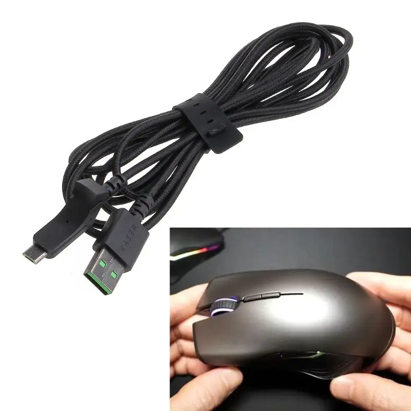 1PC Pelės Laido Pelės Laido Razer Lancehead Wireless Gaming Mouse USB Įkrovimo Lankstus Kabelis