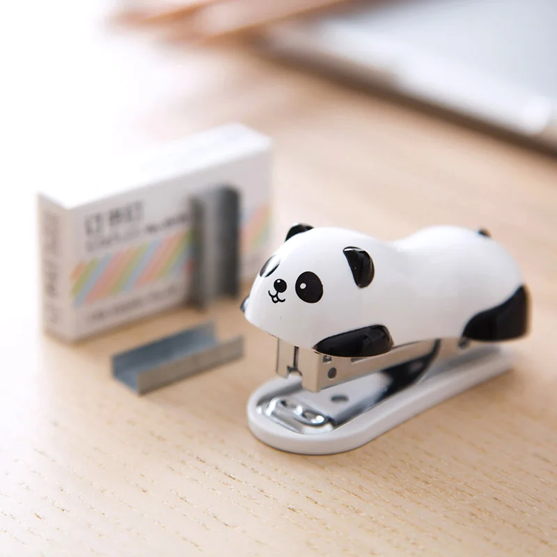 Deli Mielas Animacinių filmų Panda Mini Siūti su sąsagomis, Nešiojamų Studentų Raštinės reikmenys Siūti, Popieriniai, Siūti Mini Kawaii Priedai