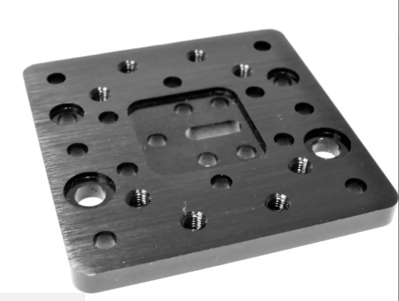 1pcs Juodas Anoduoto Aliuminio, C-Šviesos Platformos Plokštė C-Šviesos CNC staklių dalys