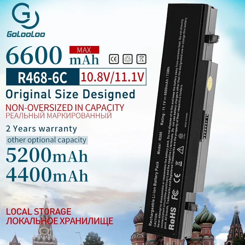 Golooloo 11.1 V 6600 mAh Nešiojamas Baterija Samsung R428 NP300E NP300E5A NP300E5A NP300E5C NP300E4A NP300E4AH NP270E5E AA-PL9NC2B