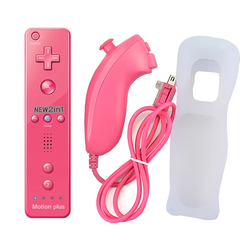 Nintendo Wii mote Built in Motion Plius Viduje Wireless Gamepad Nuotolinio valdymo pultelis Kreiptuką + Nunchuck Už Nintend Wii žaidimai