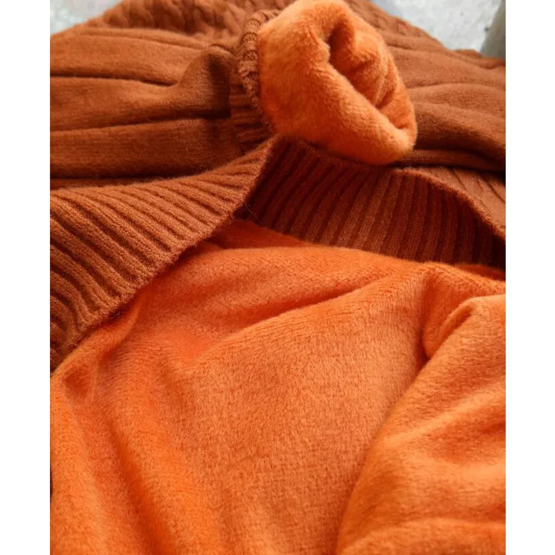 Rudenį, Žiemą Elegantiškas Megztas Midi Megztinis Korėjos Mezgimo Dryžuotas Trumpą Suknelę Moteris Jersey Puloveris Traukti Femme Golfo Ltl