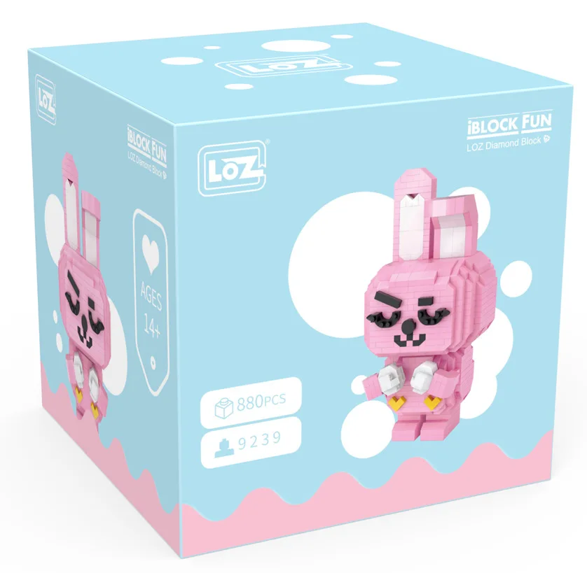 LOZ blokai naujas produktas, micro deimantas, rožinis triušis Varlė turėti vaikų žaislas atostogų dovanų