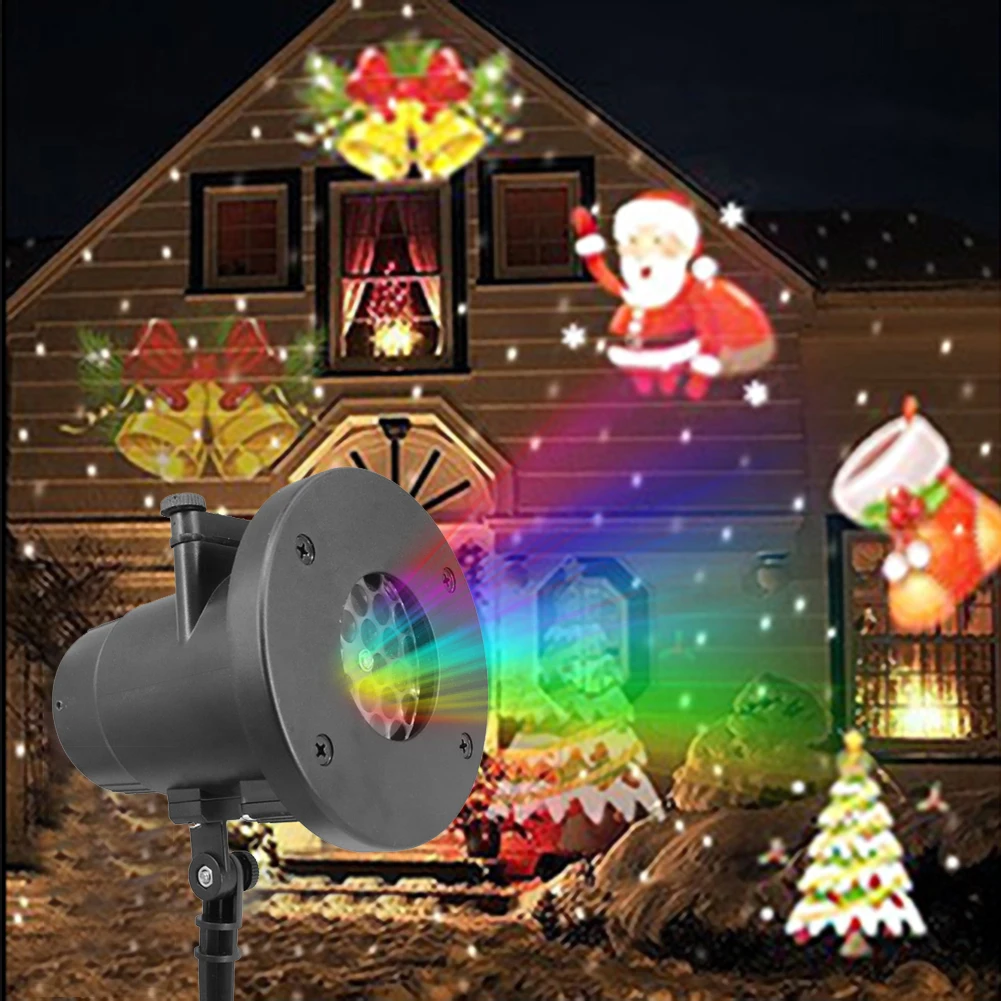 12 Modelius Kalėdų LED Lazerinius Projektorius, Šviesos Snaigės Star Projektorius Naktį Šviesos Vejos Lempa, Plėvelės, Šviesos, atsparus Vandeniui Sniego Lazeriu