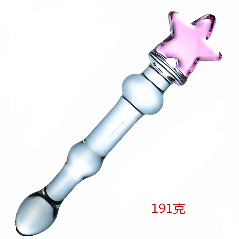 Sekso Žaislai Stiklo Lazdelės Suaugusiųjų Moterų Lytinių Produktų Patinka Katės Crescents Penkių žvaigždučių Dildo Analinis Kaištis