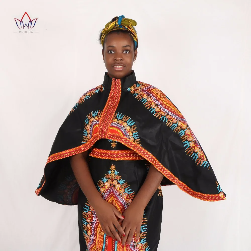 Afrikos Suknelės Moterims Dviejų dalių Rinkinys, Žieminiai Pasėliai Viršų ir Aprangos Komplektas Tinka Moterims Unqie Žaliojo ir Maxi Suknelė 6XL WY545