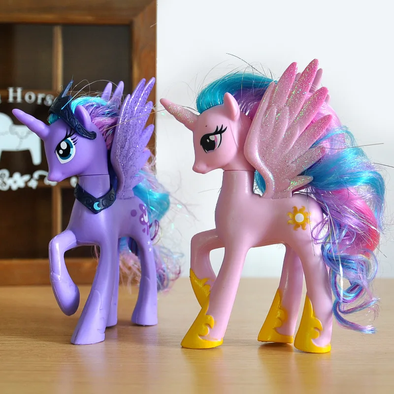 Mano Mažai Pony Lėlės, Žaislai Twilight Sparkle Žvaigždės Glimmer PVC Veiksmų Skaičius, Modeliai Lėlės Vienaragis Žaislai Vaikams Dovanų