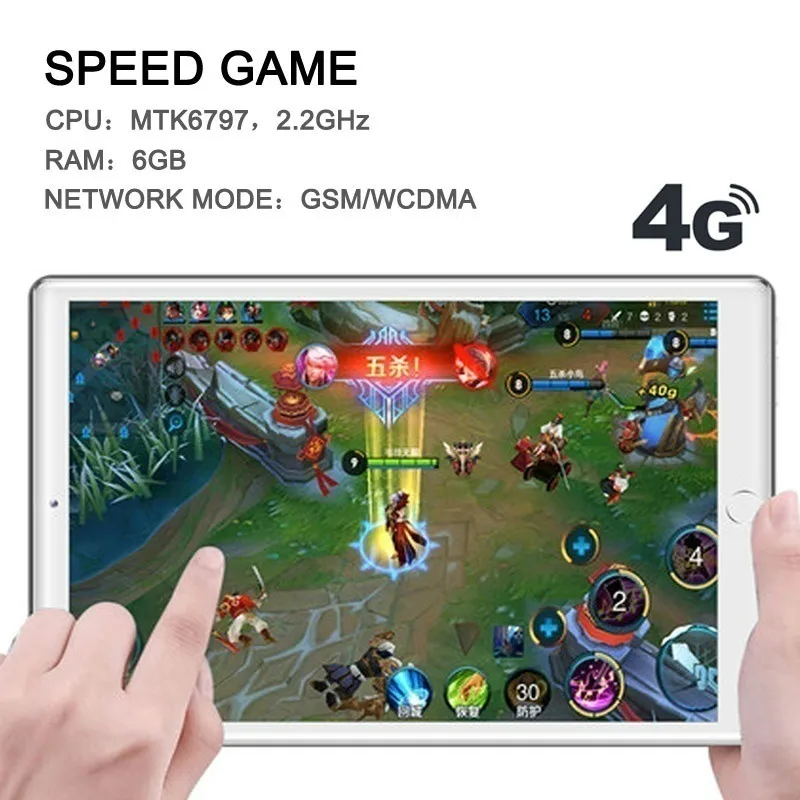 Karšto Pardavimo Tabletės su 6G+128GB Didelio Atminties, 10 colių ekranas Tabletės 10 Core Android 9.0 Tablečių Dual Kortelės Tablet 4G Ryšio Telefono