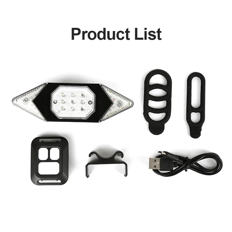 Bike Bicycle Light USB LED Įkrovimo Rinkinys Kalnų Ciklo Priekio Atgal Žibintų Lempos Žibintuvėlis Dviračių Nuoma LED Posūkio Signalai