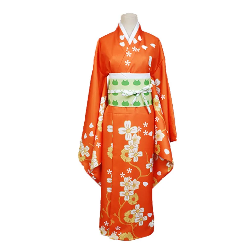 Anime Super Danganronpa 2 Hiyoko Saionji Hiyoko Kimono Cosplay Kostiumų Suaugusių Moterų Oranžinė Suknelė Kimono sandėlyje Suknelė Kostuums