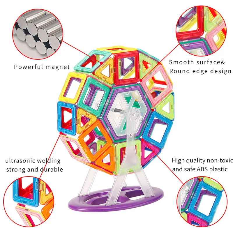 41pcs Mini Magnetinio Dizaineris Statybos Nustatyti ABS Plastiko Magnetiniai Blokai Švietimo Žaislai Vaikams, Vaikams juguetes