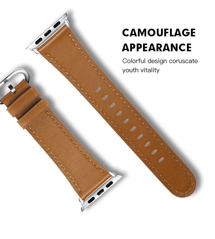 Apvalus Užsegimas odinis Dirželis, Apple Watch Band 38/42mm iWatch odos apyrankė juostų 
