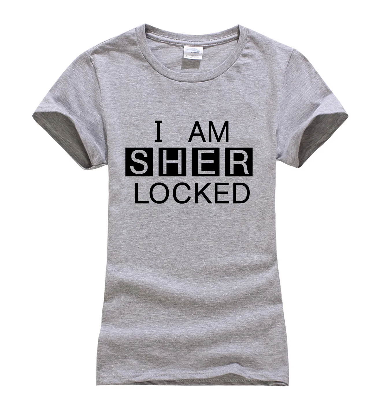2019 m. vasarą karšto pardavimo hipster moterims, Esu Sherlocked atsitiktinis marškinėliai prekės harajuku šukuotinės medvilnės aukštos kokybės slim fit marškinėlius