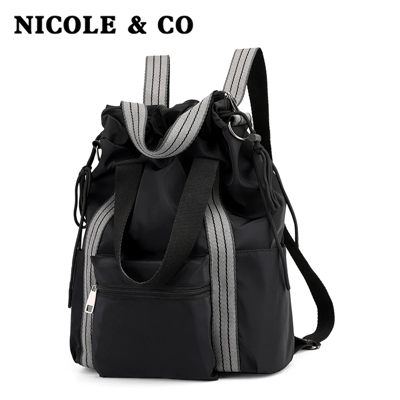 NICOLE & CO 2021 Naujas laisvalaikio krepšys, atsparus vandeniui nailono krepšys Rankinės peties backpackcross kūno krepšys moterims