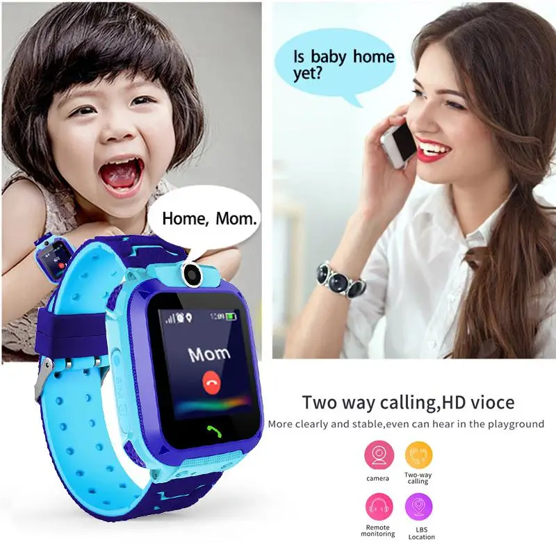Q12B Vaikas Smart Watch Gyvenimo Vandeniui Vaikams Smartwatch Žiūrėti Telefonas Android IOS LBS Padėties nustatymo 2G Sim Kortelės Dail Skambinti