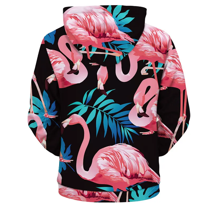 YOUTHUP 2020 m. Naujo Dizaino Harajuku 3d Hoodies Vyrų/Moterų Gobtuvu Hoodies Mados Palaidinės Flamingo Spausdinti 3d Puloveris Plius Dydis