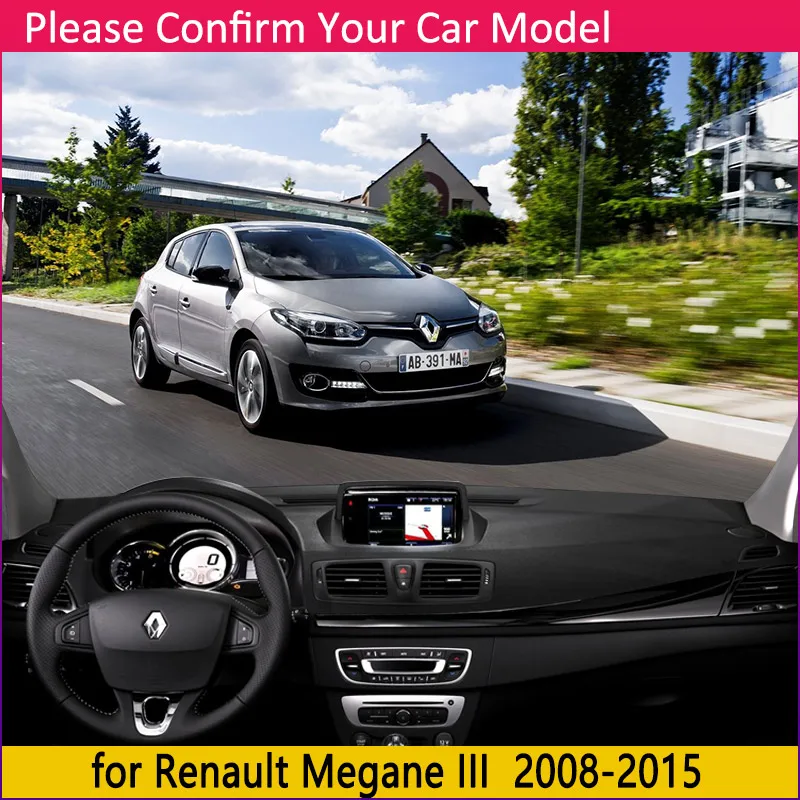 Už Renault Megane 3 III MK3 2008 2009 2010 2011 2012 2013 Sedanas CC GT neslystantis prietaisų Skydelio Kilimėlis skėtį nuo saulės Priedai