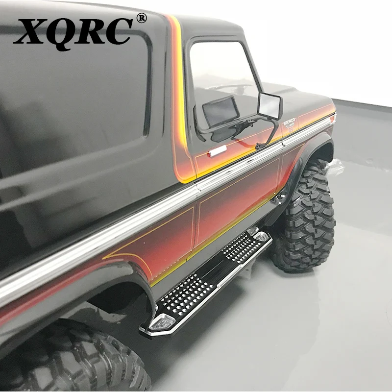 XQRC 2 gabalas aliuminio pusėje metalo trinkelės pedalo už TRAXXAS Trx-4 TRX4 Gynėjas Bronco 1/10 masto RC vikšriniai atnaujintas dalys