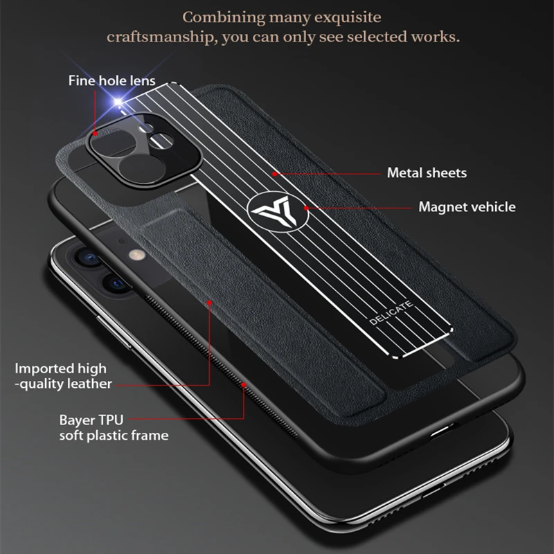Magnetas Atveju Xiaomi Mažai Poco X3 NFC Mi 9T 10 Pastaba Lite Pro Matinis Odinis, Silikoninis Dangtelis Atveju Redmi Pastaba 8 Pro 
