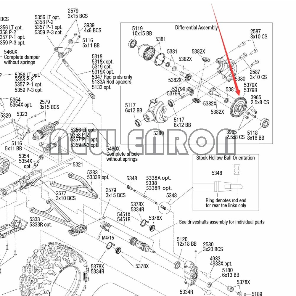 SRVO1337T-OC Plieno Blokatorius Žiedas /Dantratis Įrankių Rinkinys (37T/13T) Už 1/10 RC-Traxxas Revo E-Revo