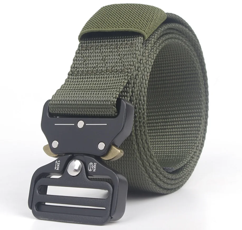 2020 Karšto Mens Taktinis Diržas Karinės Lauko daugiafunkcinis Mokymo Aukštos Kokybės Dirželis ceintures armijos žalioji cintos juoda 125cm