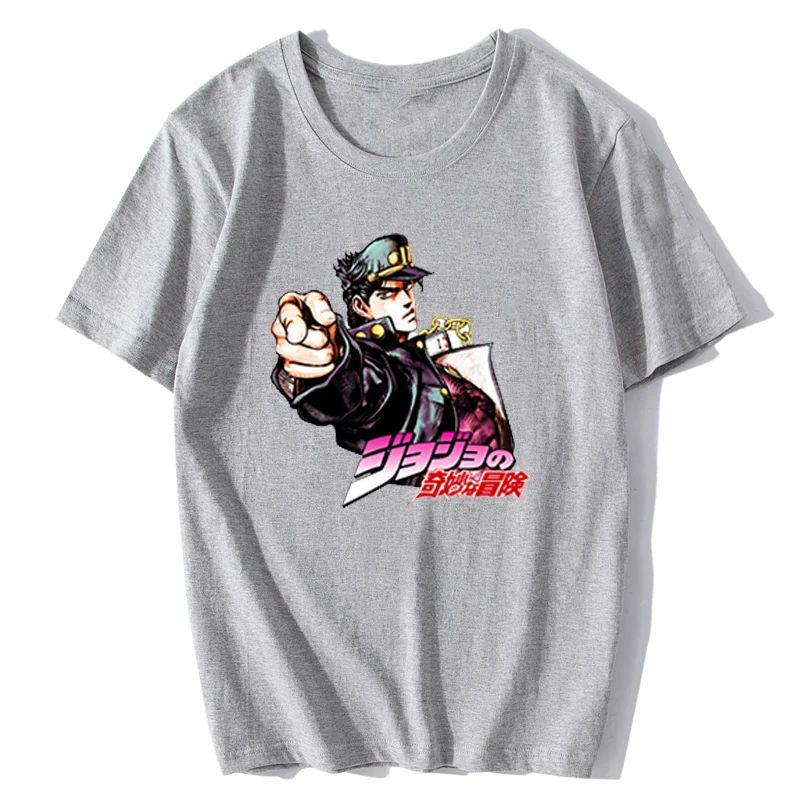 Jojos Keistų Nuotykių Kietas vyriški marškinėliai Mados Dizaino Vyrų Atsitiktinis Anime Hip-Hop ' Harajuku Streetwear Vasaros Drabužių T-shirt