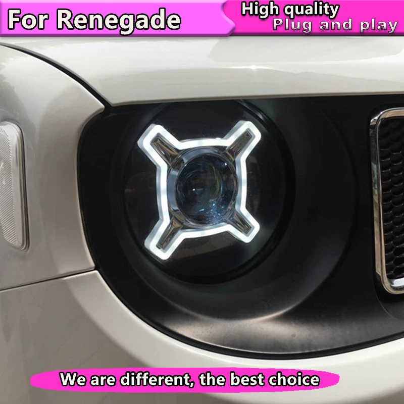 Automobilių Optikos priekinių Žibintų montavimas JEEP Renegade priekinis žibintas 2016 2017 LED žibintai H7 Xenon 