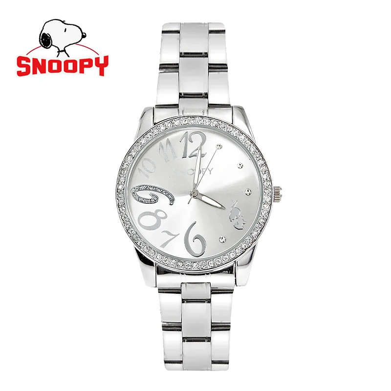 Snoopy žiūrėti mados atsitiktinis moterų laikrodžiai, nerūdijančio plieno, moteriški laikrodžiai vaikams žiūrėti Atsparus Vandeniui, Kvarcas Laikrodžiai