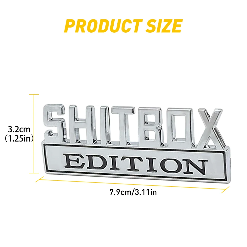 3D Psichikos Lydinio SHITBOX EDITION Logotipas Ženklelis Automobilių Lipdukai, Auto Sparno ir Uodegos Kūno Lipdukai Automobilio Assessoires dėl Ram GM Chevrolet