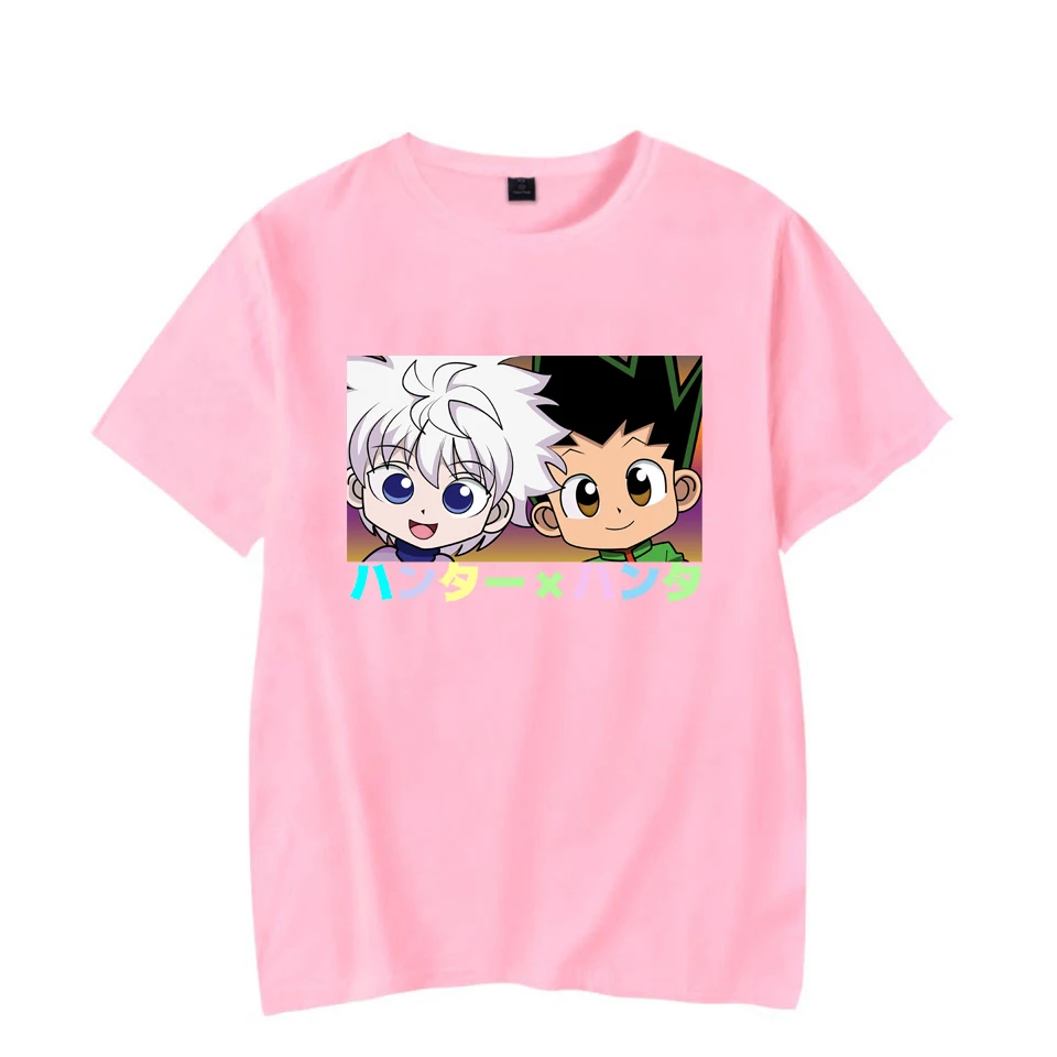 Anime Hunter X Hunter Gon ir Killua Grafinis Tees moterų Kawaii Viršūnės T-shirt Anime Killua Zoldyck Marškinėliai Harajuku Unisex Marškinėlius