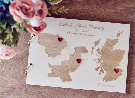 Pasirinktinį medienos vestuvių svečių knyga,kaimiškas albumą lazeriu graviruotas,narių ir šalių, svečių knygos,Kelionės Vestuvių svečių knyga Meilės Žemėlapis