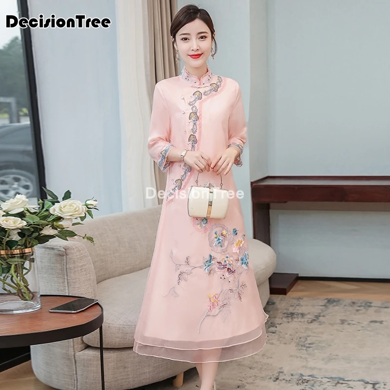 2021 kinijos nėrinių suknelė undinė kinų stiliaus lady cheongsam elegantiška suknelė rytų suknelė vestidso derliaus nuotaka vestuvių qipao