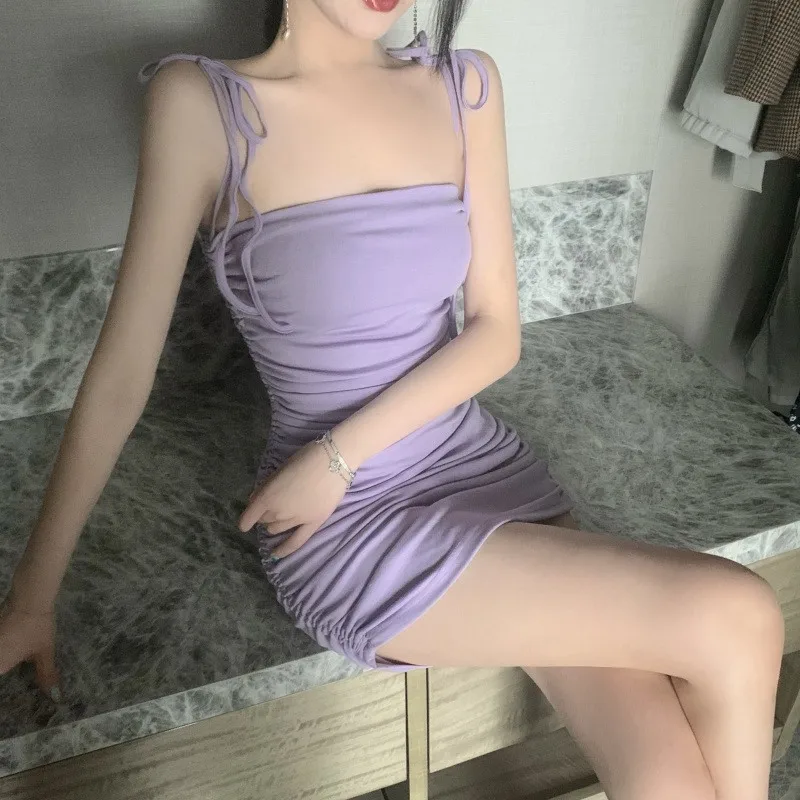 Vasaros Seksualus Suknelės Moterims 2020 Mados Rankovių Trumpas Šalis Bodycon Suknelė Korėjos Drabužių Elegantiškas Stebėjimo Mini Klubas Suknelė
