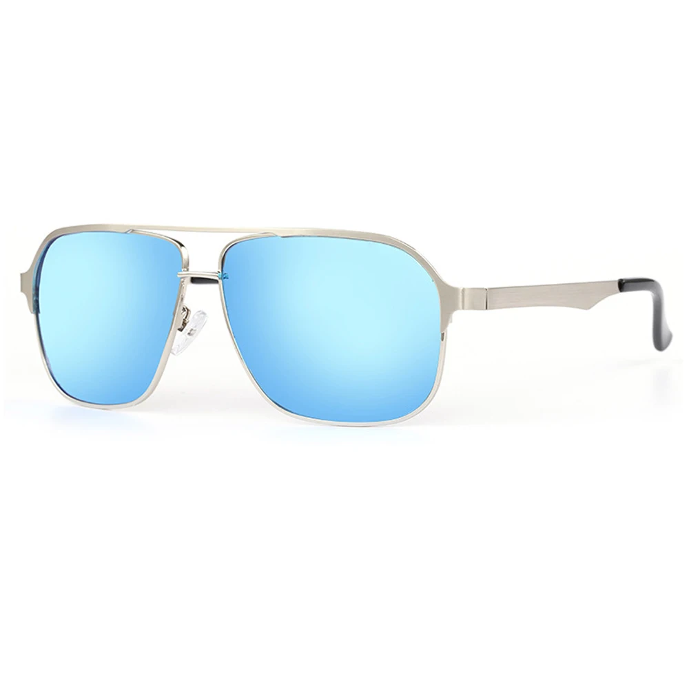 2021 Blue Veidrodis Vyrų Poliarizuoti Akiniai nuo saulės Stačiakampis Metalinis Rėmas UV400 Vyrų Vairavimo Akiniai Su Dėžutės Dydis:59-19-142mm