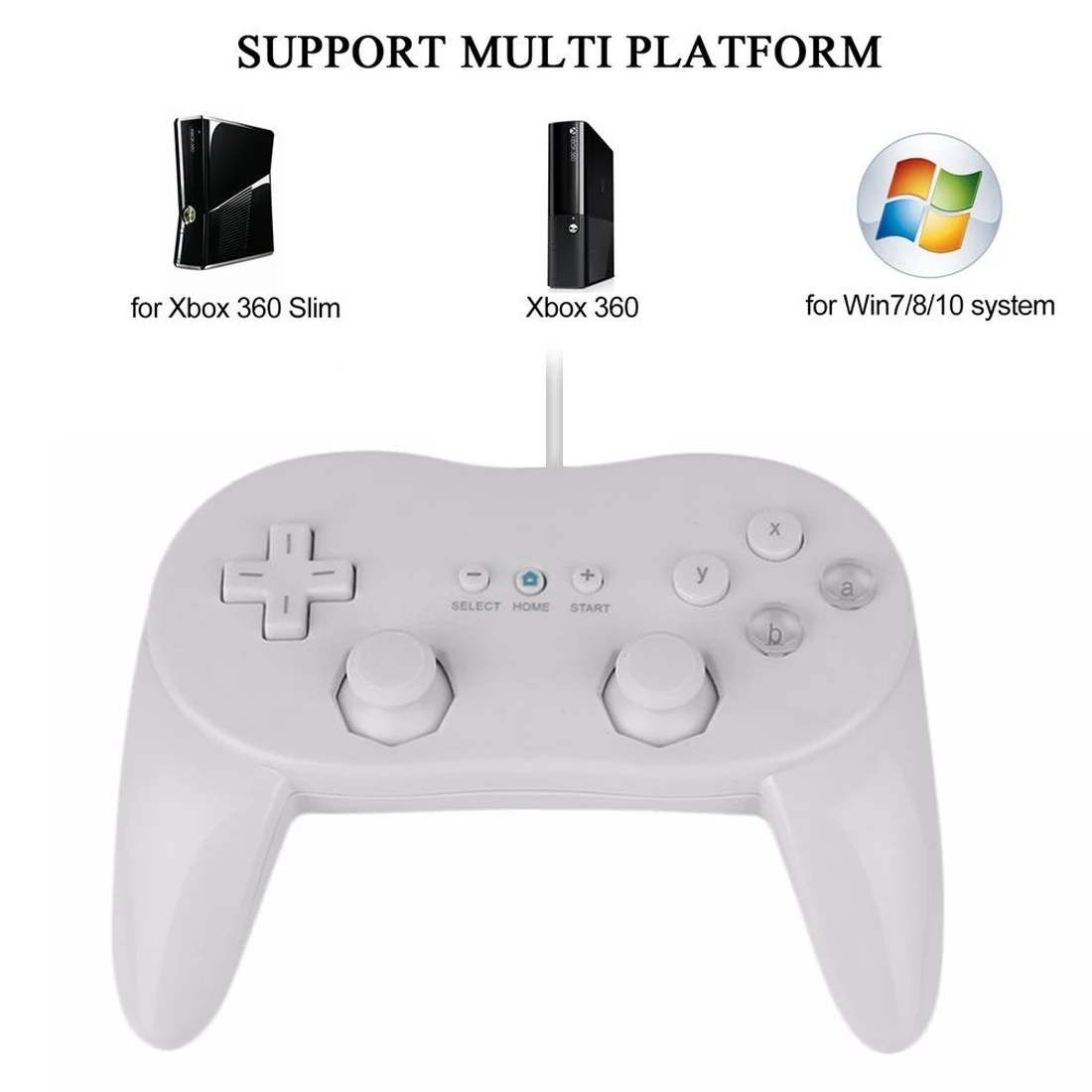 Marsnaska Naujas Klasikinis Laidinio Žaidimų Valdiklis Žaidimų Nuotolinio Pro Gamepad Šoko Joypad Kreiptuką Nintendo Wii Antros kartos