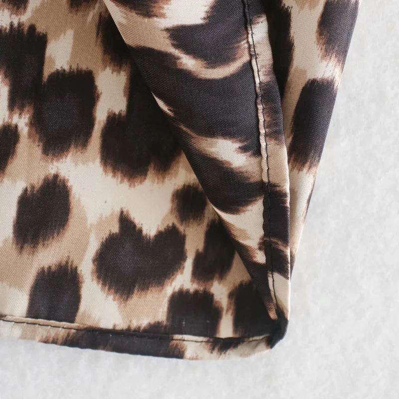 Moterys Vasarą Leopardas Spausdinti Vintage Suknelė 2020 V-Kaklo, Ilgomis Rankovėmis Varčias Satino Moterų Elegantiškas Gatvės Marškinėliai Suknelės Vestidos