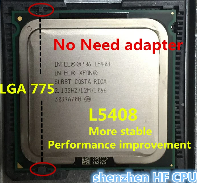 Lntel Xeon L5408 2.13 GHz/12M/1066Mhz/CPU lygi LGA775 Core 2 Quad CPU Q8200,veikia LGA775 mainboard nereikia adapterio