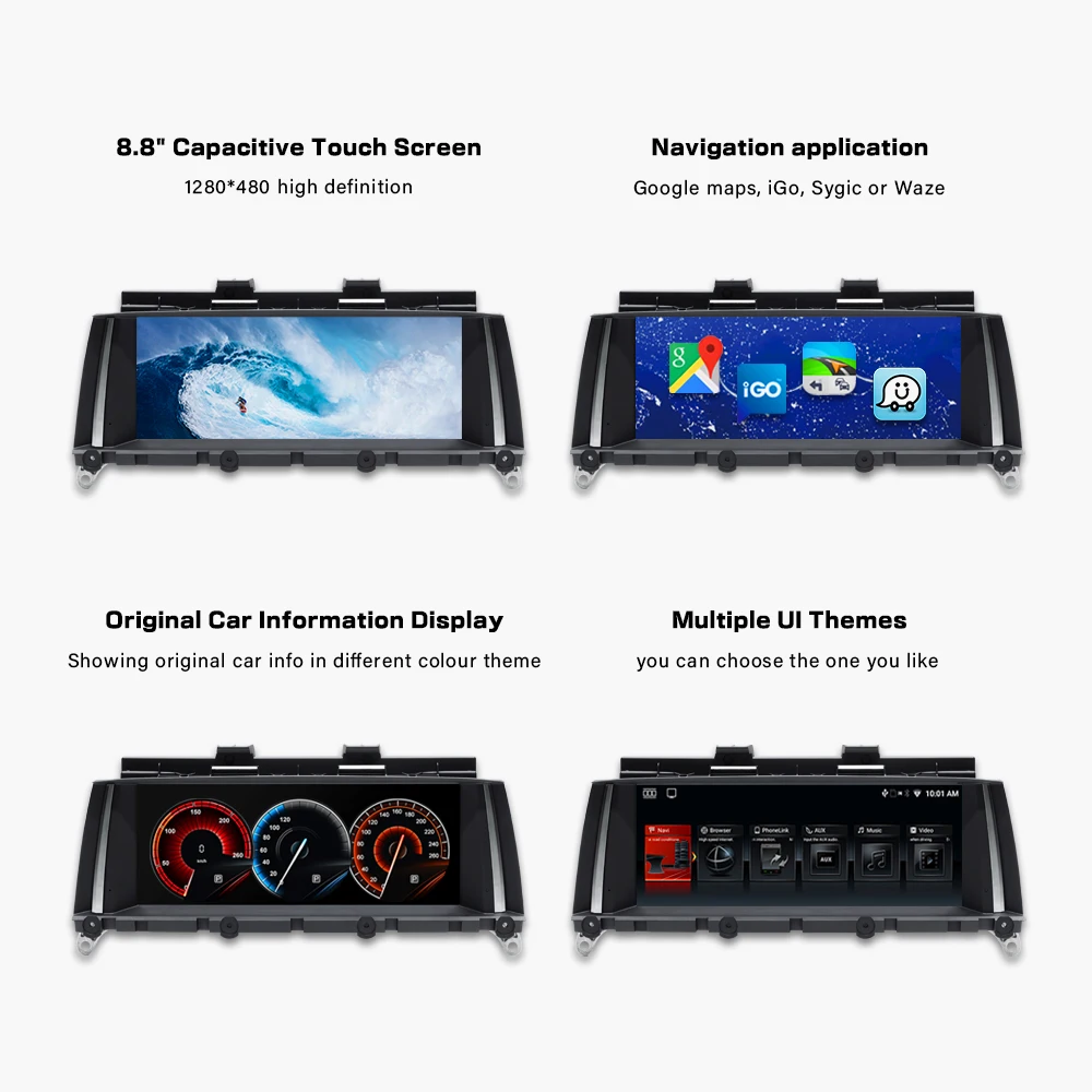 Android 10.0 Automobilių GPS Navigacijos, Multimedijos Grotuvas BMW X3 F25 2011 - 2017 X4 F26 IPS Ekraną, Keturių branduolių 2G 32G CIC NBT Sistema