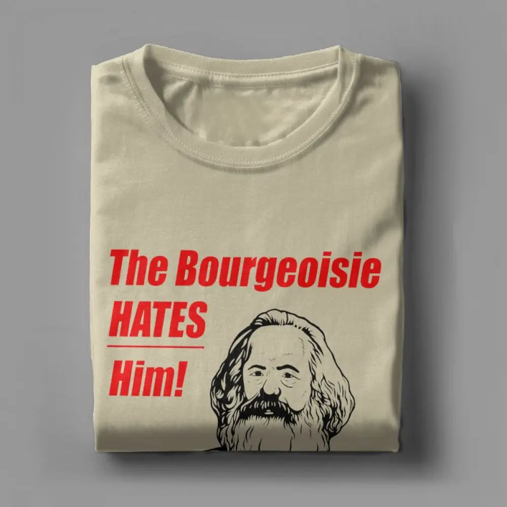 Laisvalaikio Marškinėliai Vyrams Buržuazijos Nekenčia Jo Medvilnės Drabužius Karlas Marksas T Shirts Komunizmo Marksizmo Socializmo Tee Marškinėliai Plius Dydis