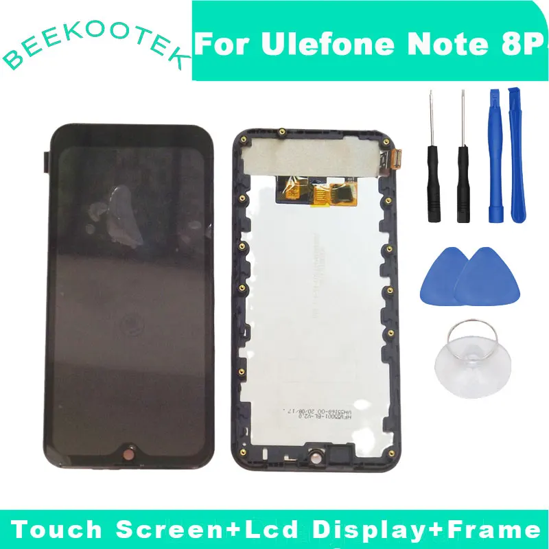 Naujas Originalus Ulefone Pastaba 8P LCD Ekranas ir Touch Ekranas Su Frame skaitmeninis keitiklis Pakeisti Ulefone Pastaba 8P Nemokamai Įrankiai