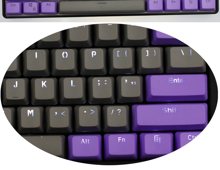 60% su mechaninės klaviatūros PBT skaidrus keycap OEM GH60 keycap RK61/ALT61/ Annie /I610T keycap
