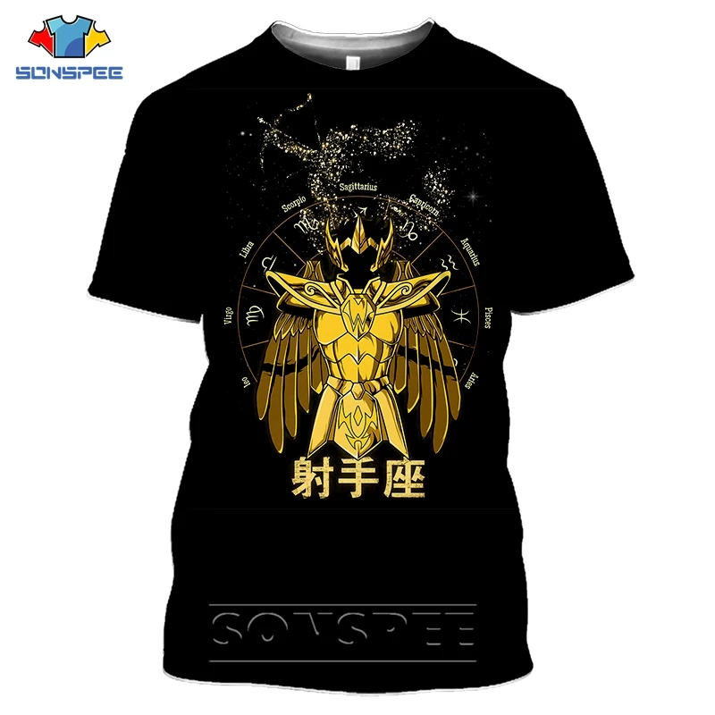 2020 Naujas Cool Logo T shirt Vyrai Moterys Anime Saint Seiya 3D Spausdinti marškinėliai trumpomis Rankovėmis Harajuku Stiliaus marškinėlius Streetwear Viršuje Tee