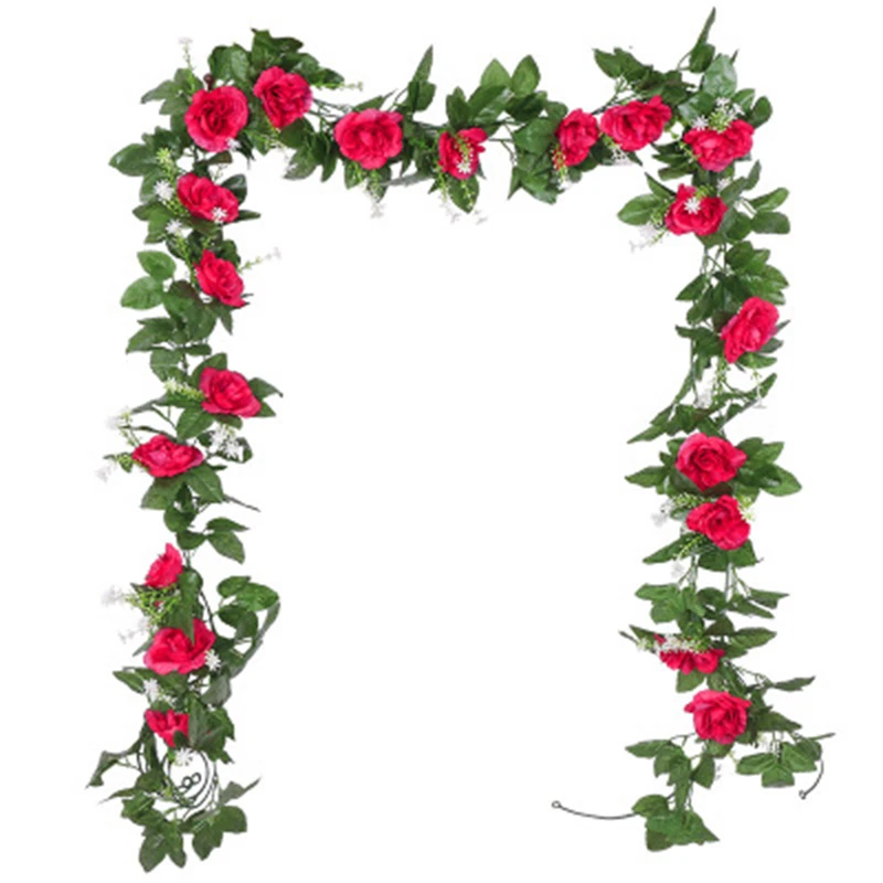 Zerolife Dirbtinių Rožių 2.2 M Šilko Netikrą Girlianda Vestuvių Fone, Dekoracijos Namų Dekoro, Sienų Lipdukai Netikrą Augalai
