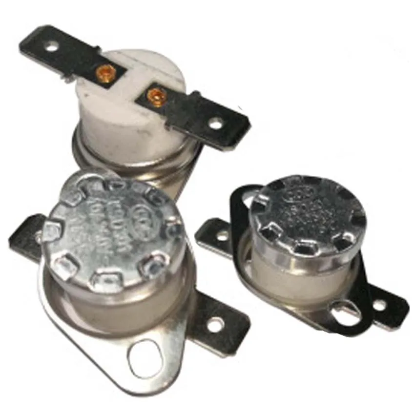 Aukštos kokybės 250V 10A termostatas šilumos raštas 200 laipsniu normaliai uždarytas temperatūros jungiklis KSD301 keramika