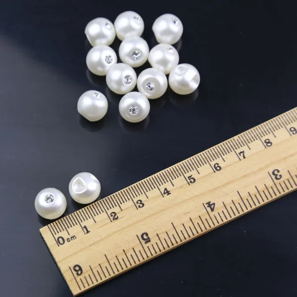 30pcs/partijos Dydis:11.5 mm, Geros kokybės plastikas pearl kalnų krištolas baltos spalvos mygtukai urmu amatų Pearl mygtuką, Siuvimo Reikmenys(SS-1001)