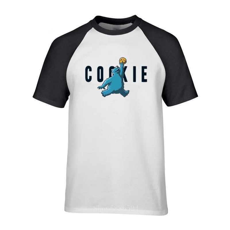 Mados Cookie Monster Spausdinti Vyrų Marškinėliai Trumpomis Rankovėmis Juokinga Oro Cookie Monster Marškinėlius, O-Kaklo Kietas Viršūnes Aukštos Kokybės Medvilnė Tee