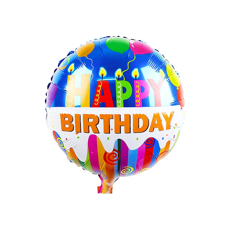 10vnt Nauji 18inch ratas su gimtadieniu folija balionai vaikams gimtadienio apdailos kamuolius juokinga pripučiami klasikinis žaislai prekes